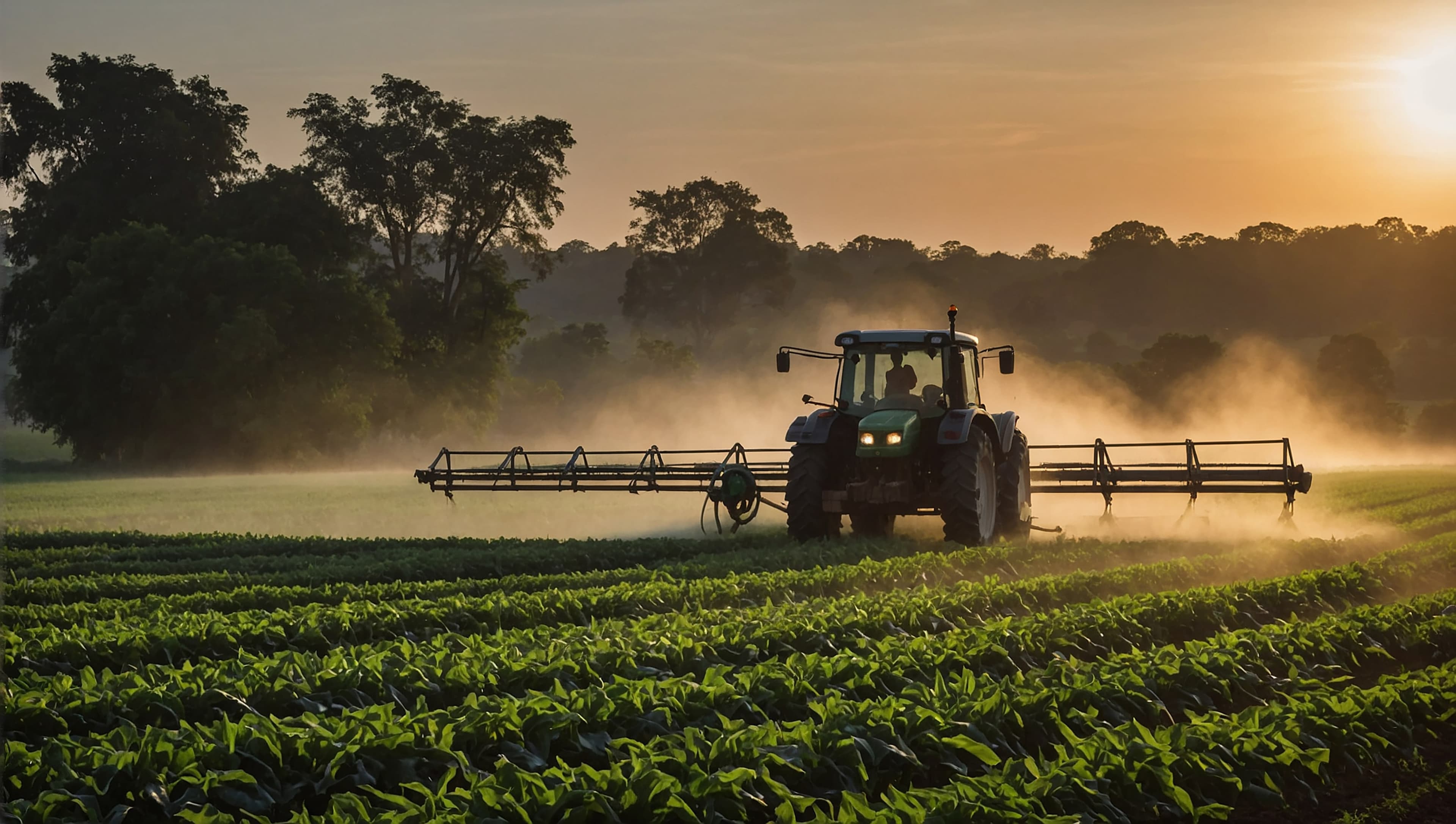 Lush green plantation landscape